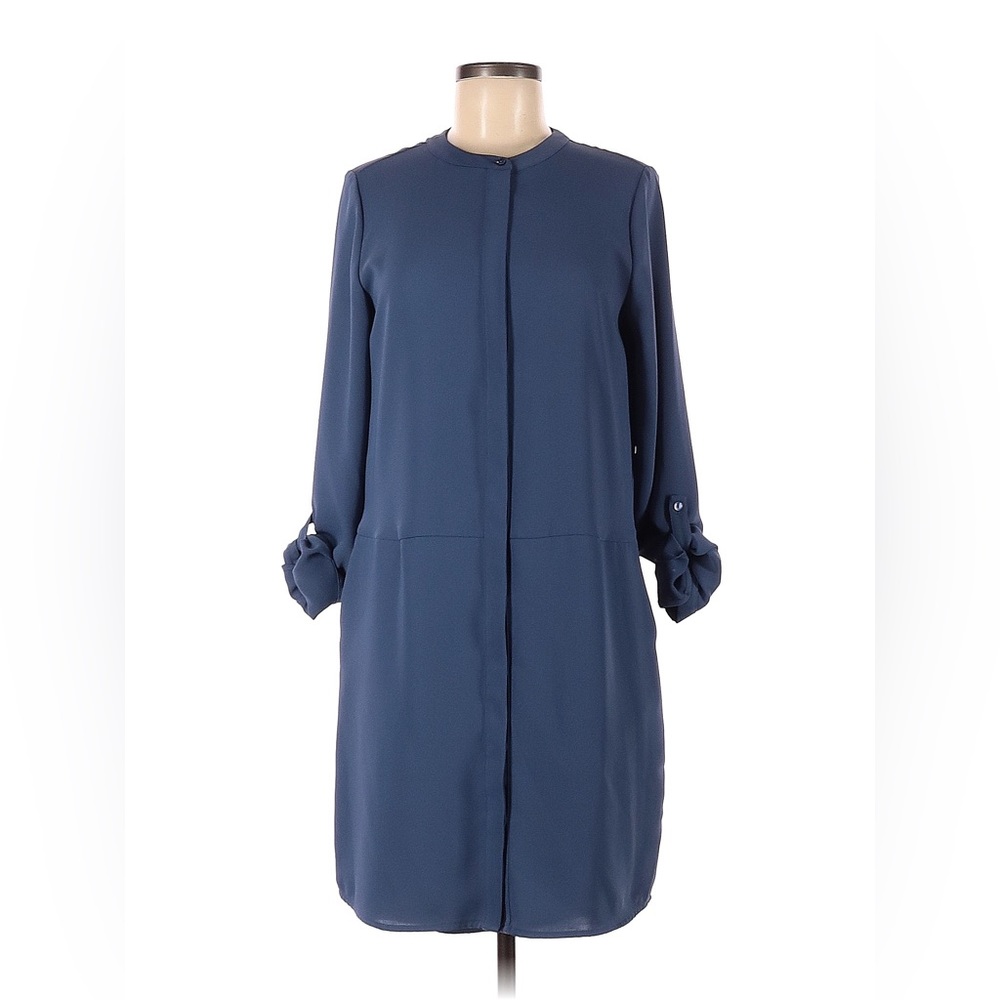 Savile Row London Blue Shirt Dress with Pockets